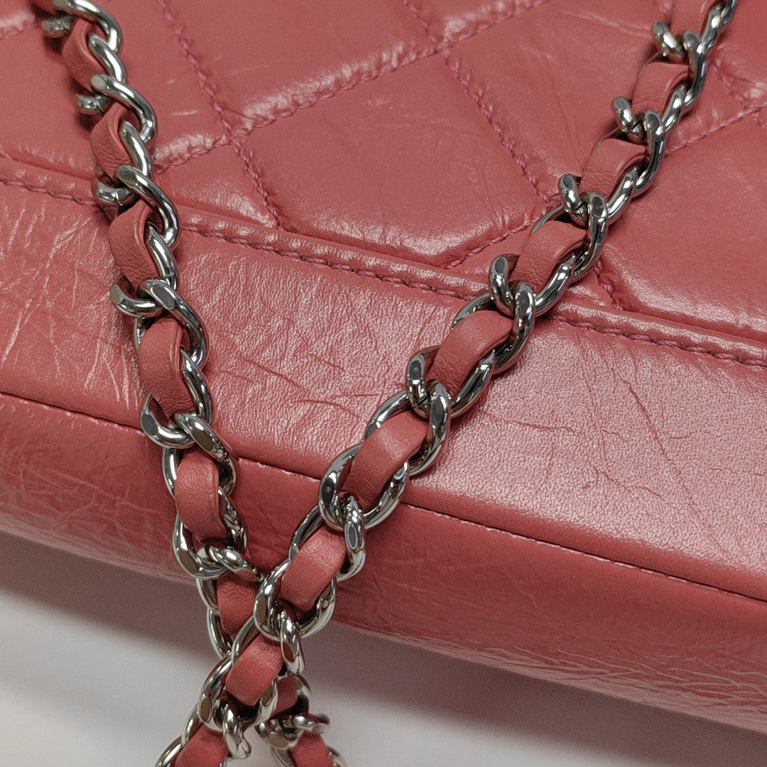 Quilted Calfskin Shoulder Bag Pink