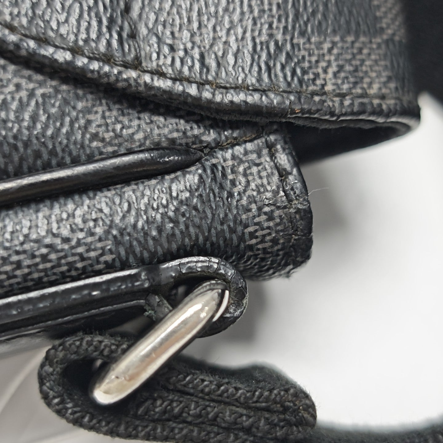 DISTRICT PM Damier Graphite Coated Canvas Gray
