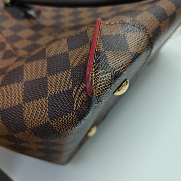 CAÏSSA MM Damier Ebene Coated Canvas Brown