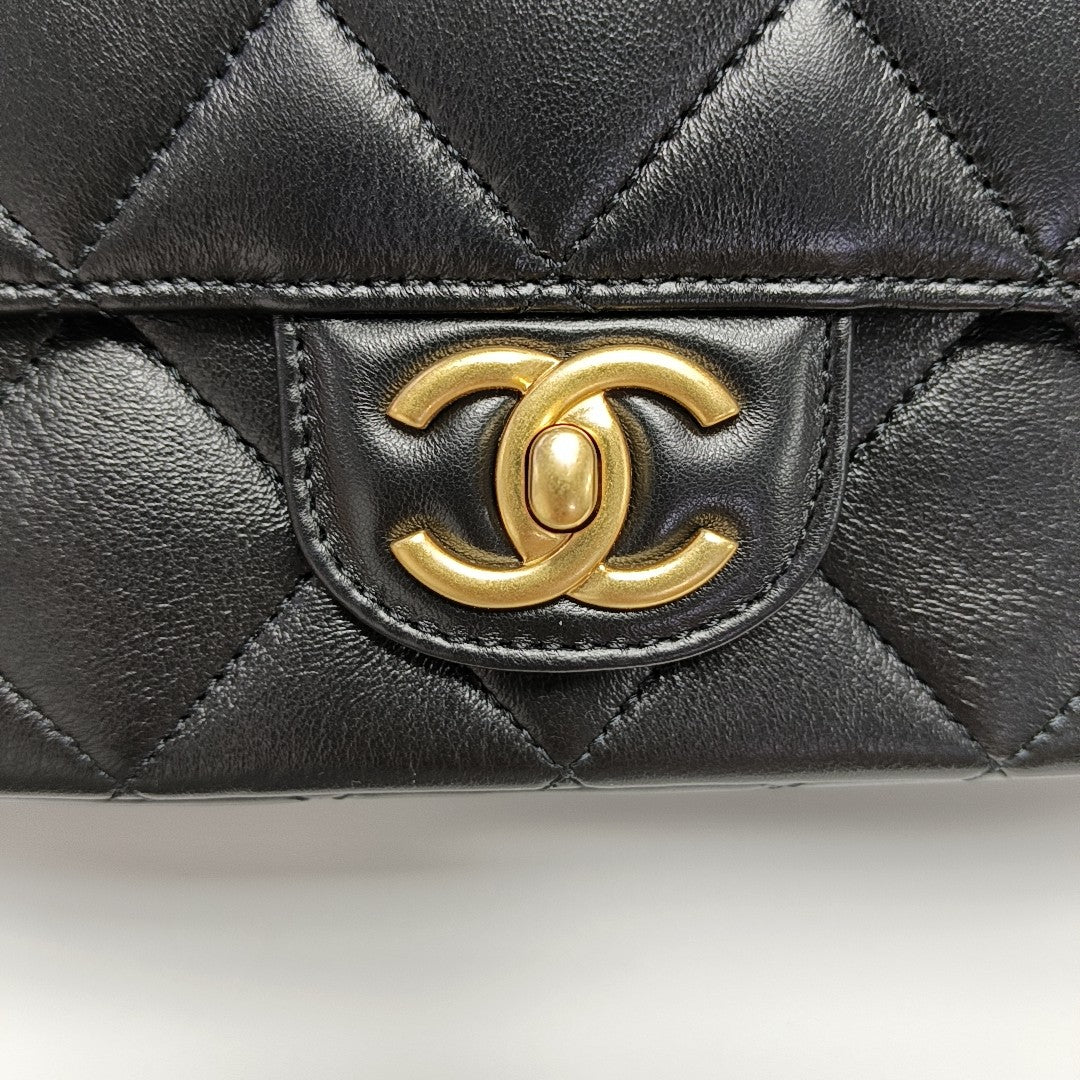 Quilted Lambskin Black