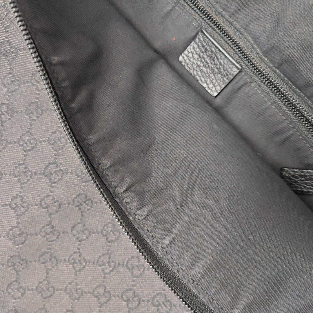 Monogram Canvas Shoulder Bag Black