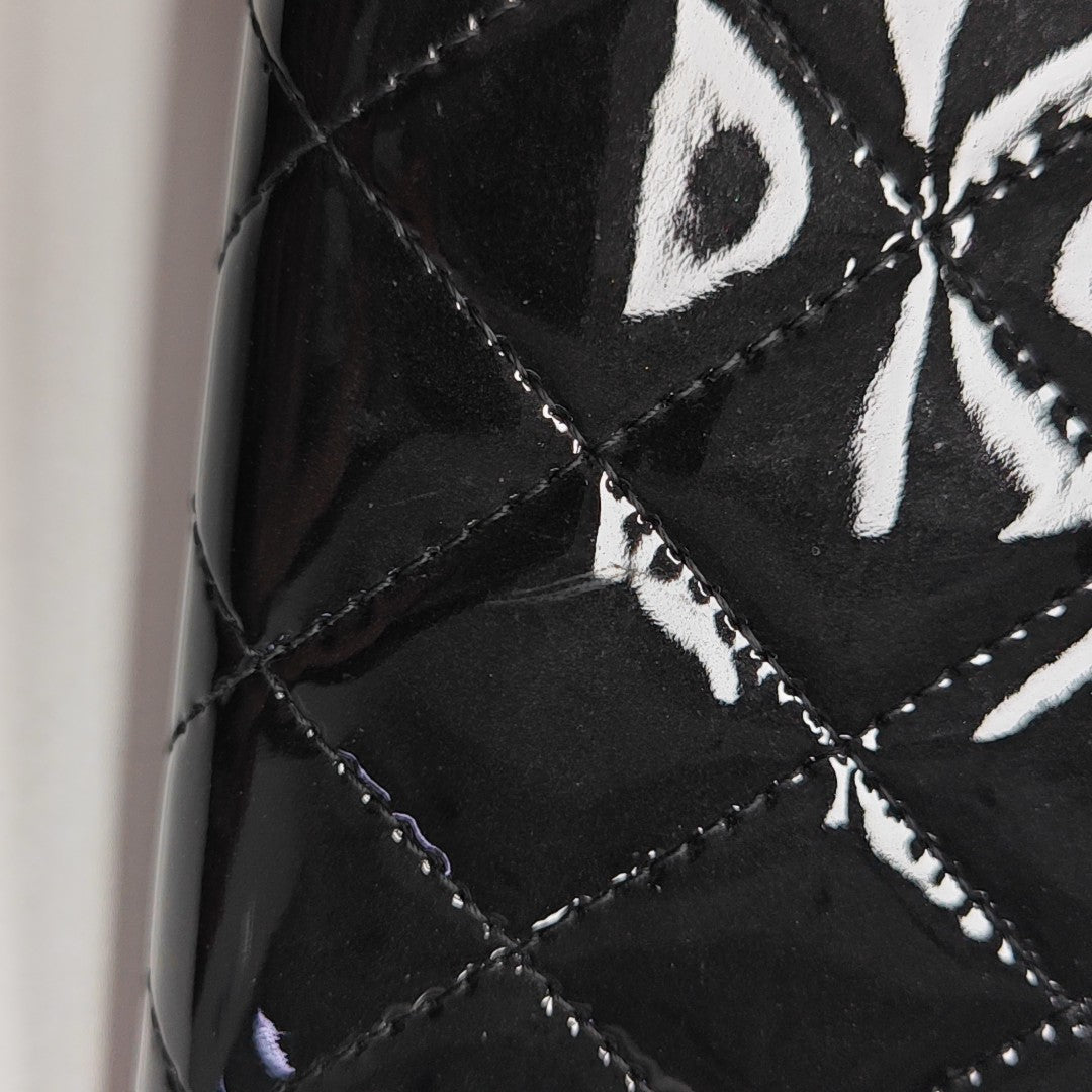 Quilted Calfskin Wallet Black
