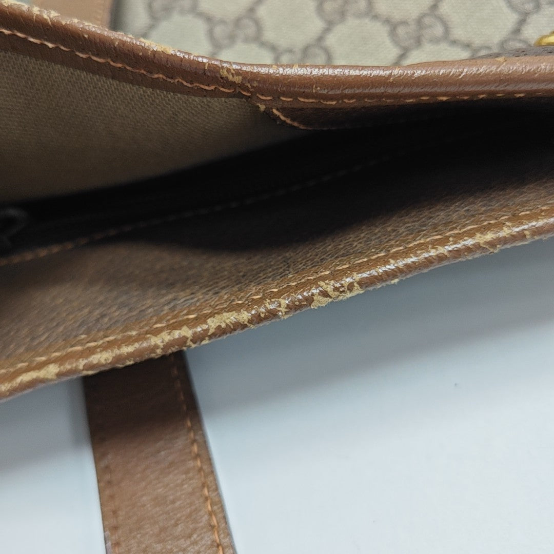 Monogram Coated Canvas Tote Bag Beige