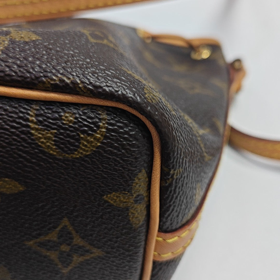 NÉONOÉ Nano Monogram Coated Canvas Brown