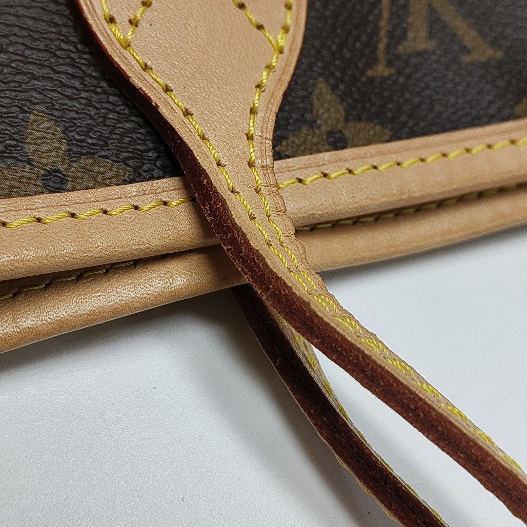 NEVERFULL MM Monogram Coated Canvas Brown