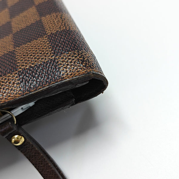 INSOLITE Damier Ebene Coated Canvas Brown Wallet