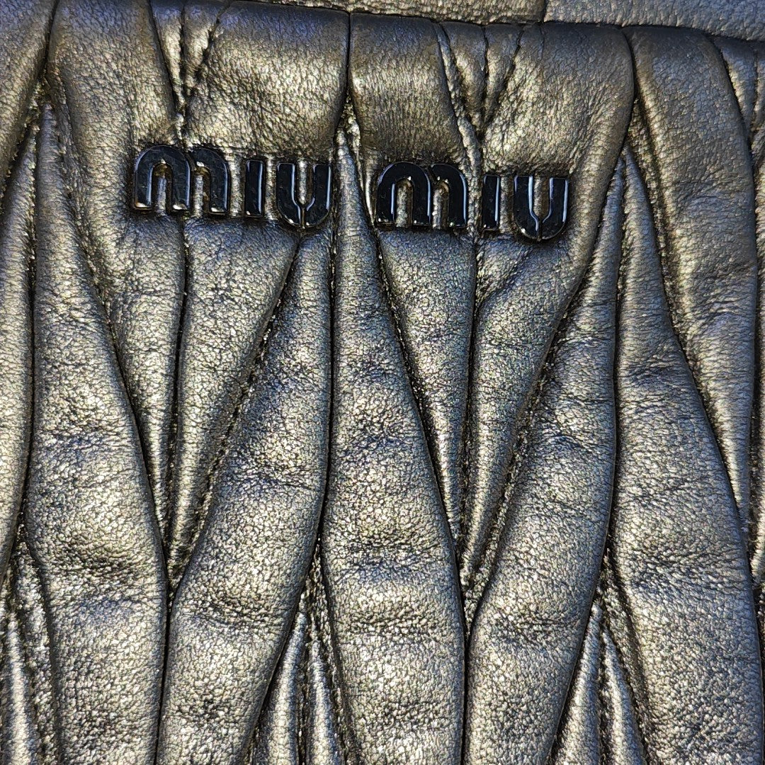 Quilted Lambskin Shoulder Bag Silver