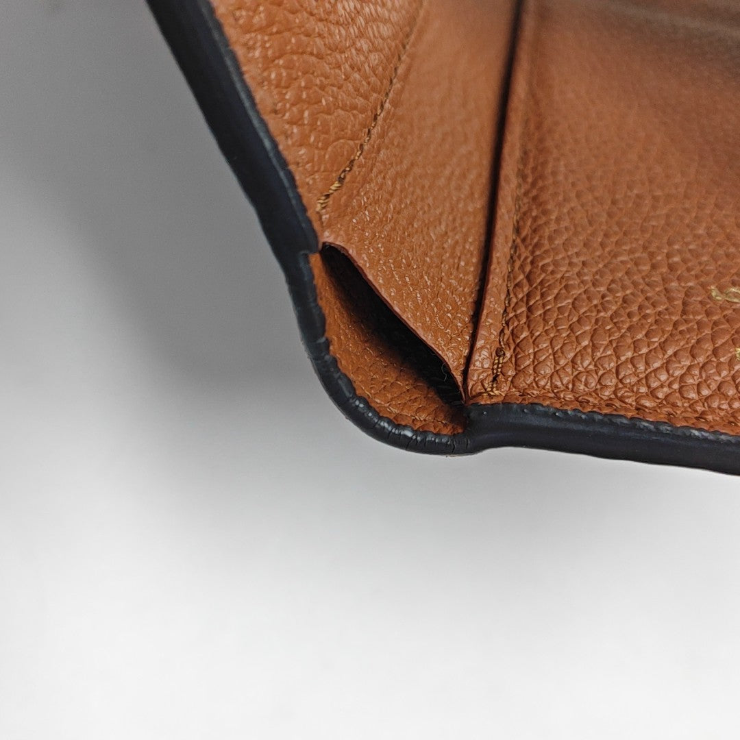 VICTORINE Monogram Calfskin Brown Card Holder