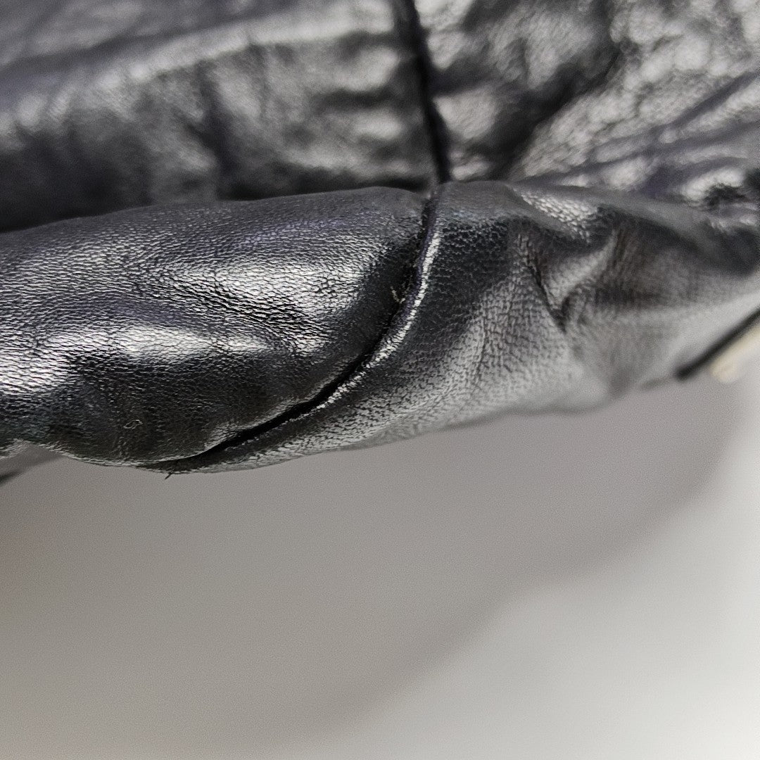 Lambskin Top Handle Bag Black