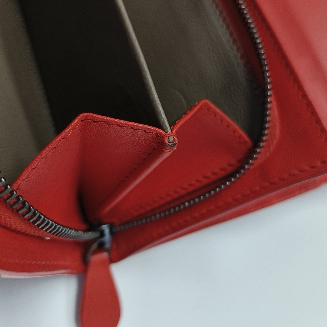 Lambskin Clutch Red