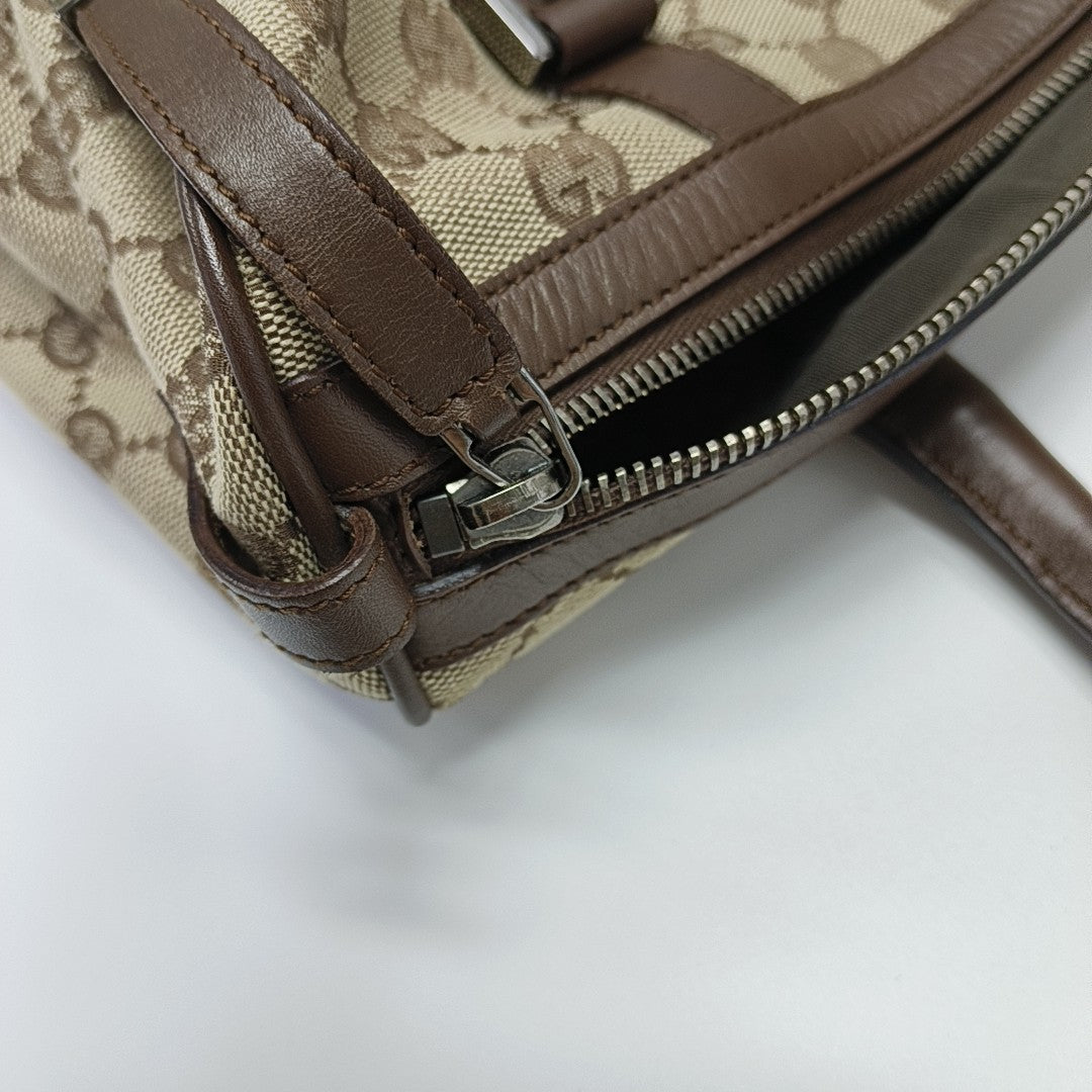 Monogram Canvas Top Handle Bag Brown