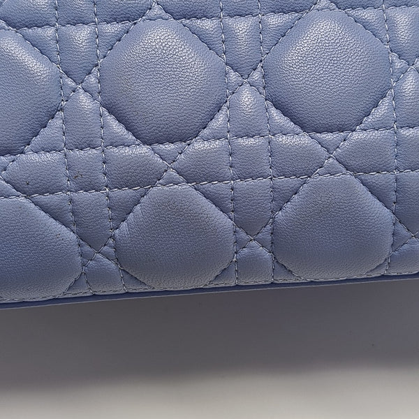 Lady Dior Medium Cannage Lambskin Blue