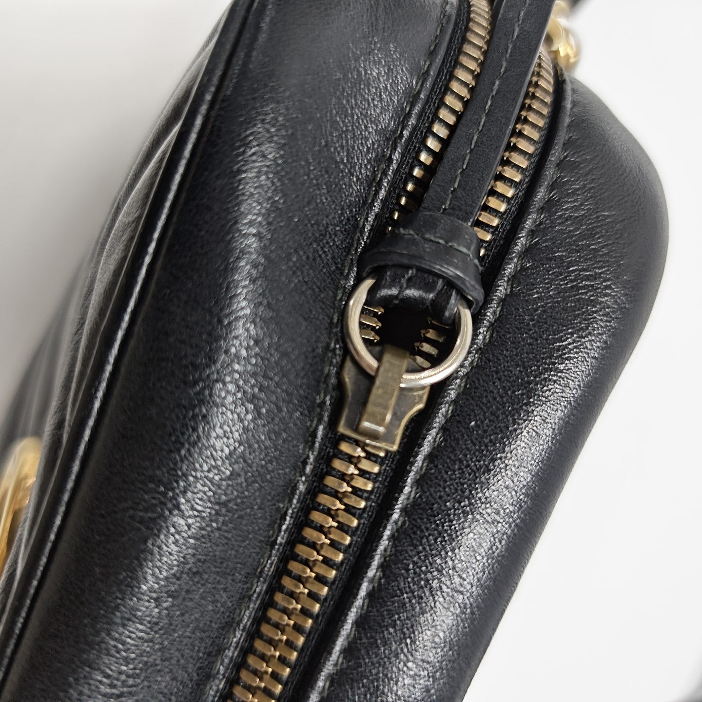 GG Marmont Small Quilted Calfskin Black