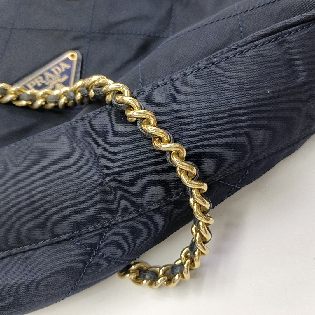 Re-Edition 1995 Chaîne Quilted Nylon Blue