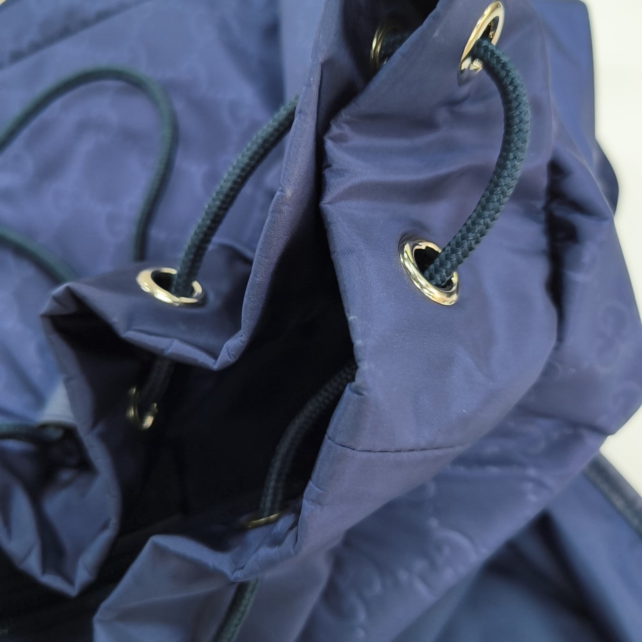 Monogram Nylon Backpack Blue
