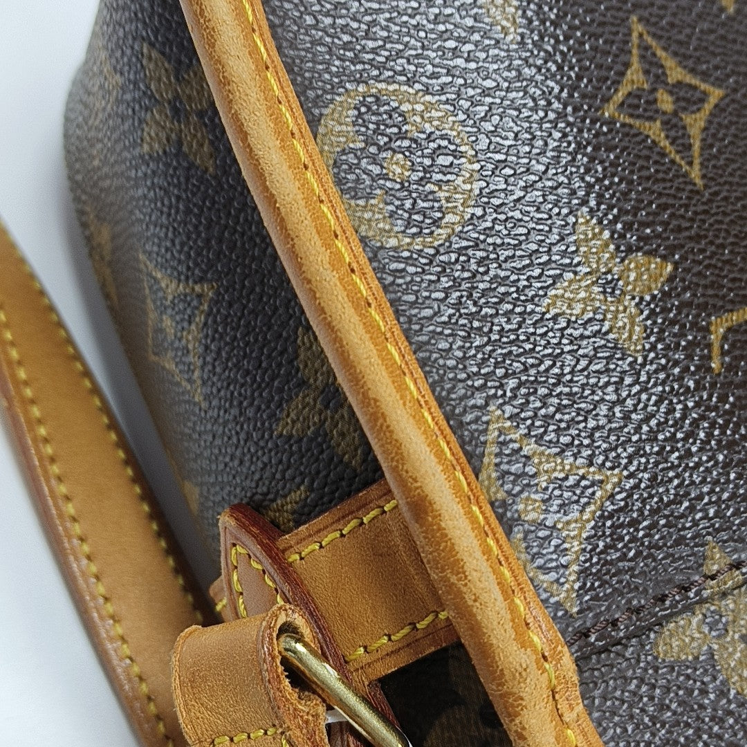 SOLOGNE PM Monogram Coated Canvas Brown