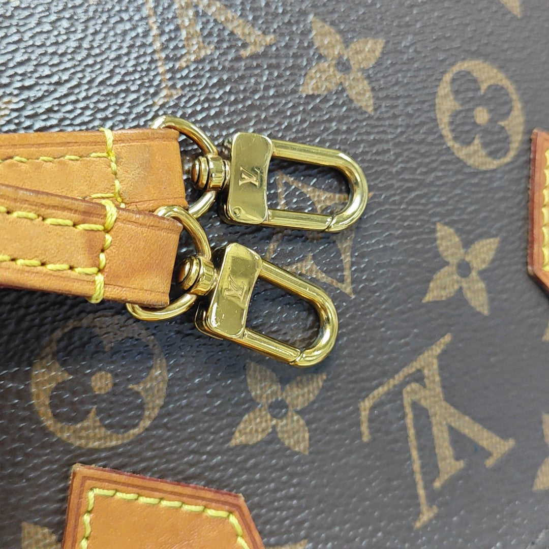 ALMA BB Monogram Coated Canvas Brown