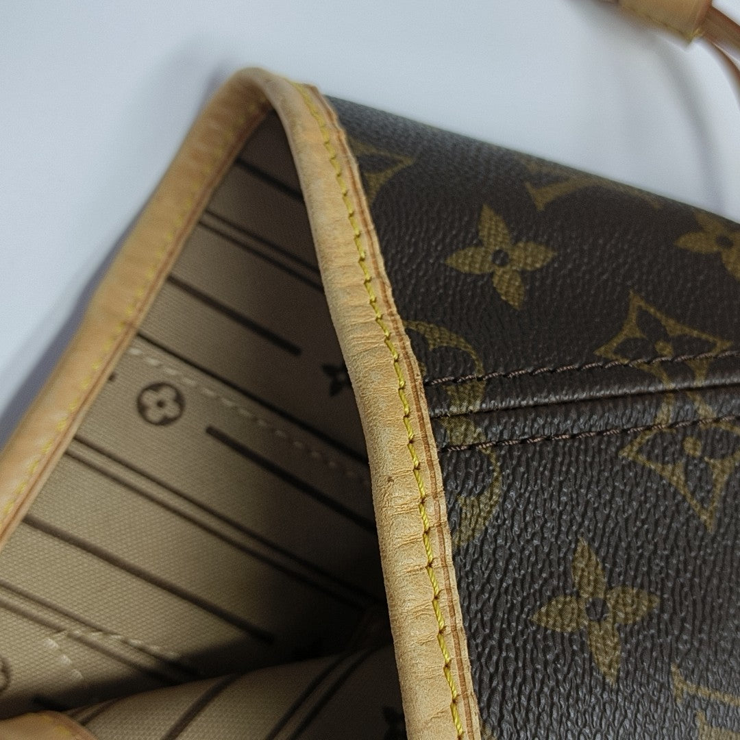 NEVERFULL GM Monogram Coated Canvas Brown