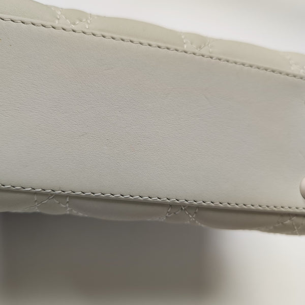 Lady Dior Mini Cannage Lambskin White