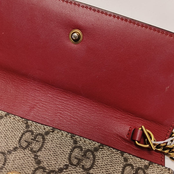 GG Supreme Mini Monogram Coated Canvas Beige
