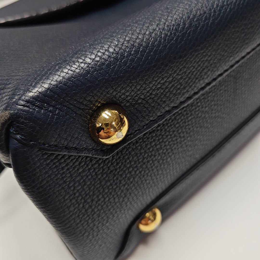 Calfskin Tote Bag Blue