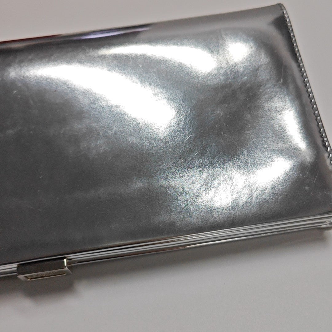 Calfskin Clutch Silver