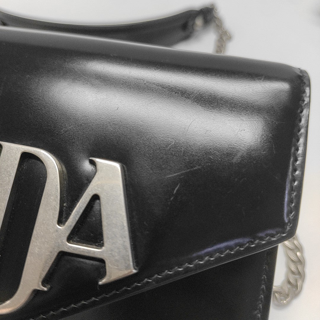 Calfskin Shoulder Bag Black