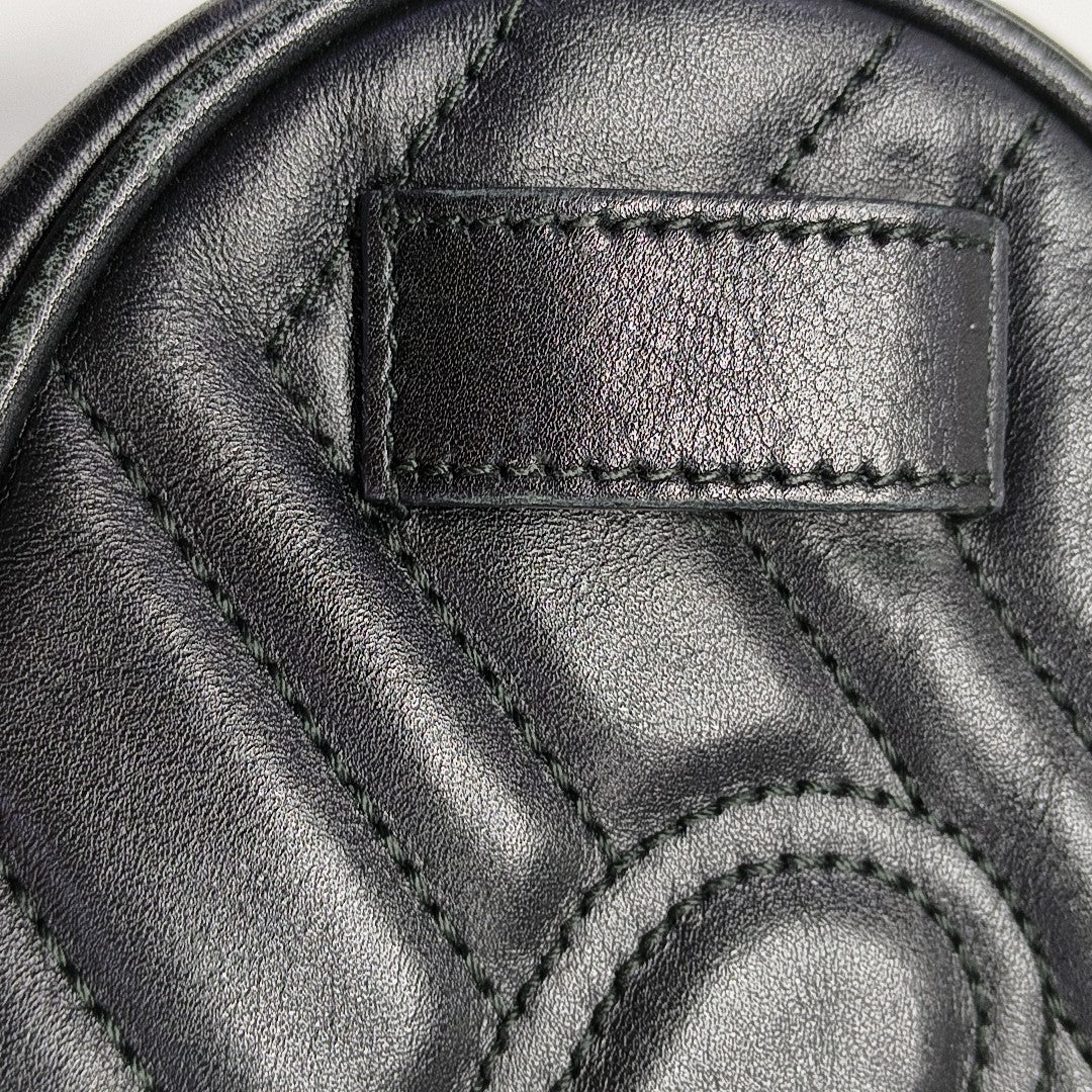 GG Marmont Super Mini Quilted Calfskin Black