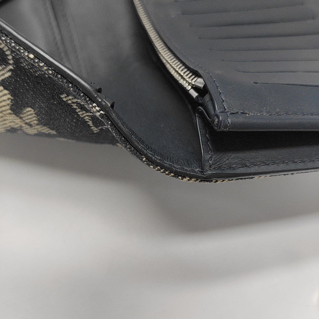 BRAZZA Monogram Denim Blue Wallet