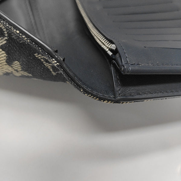 BRAZZA Monogram Denim Blue Wallet