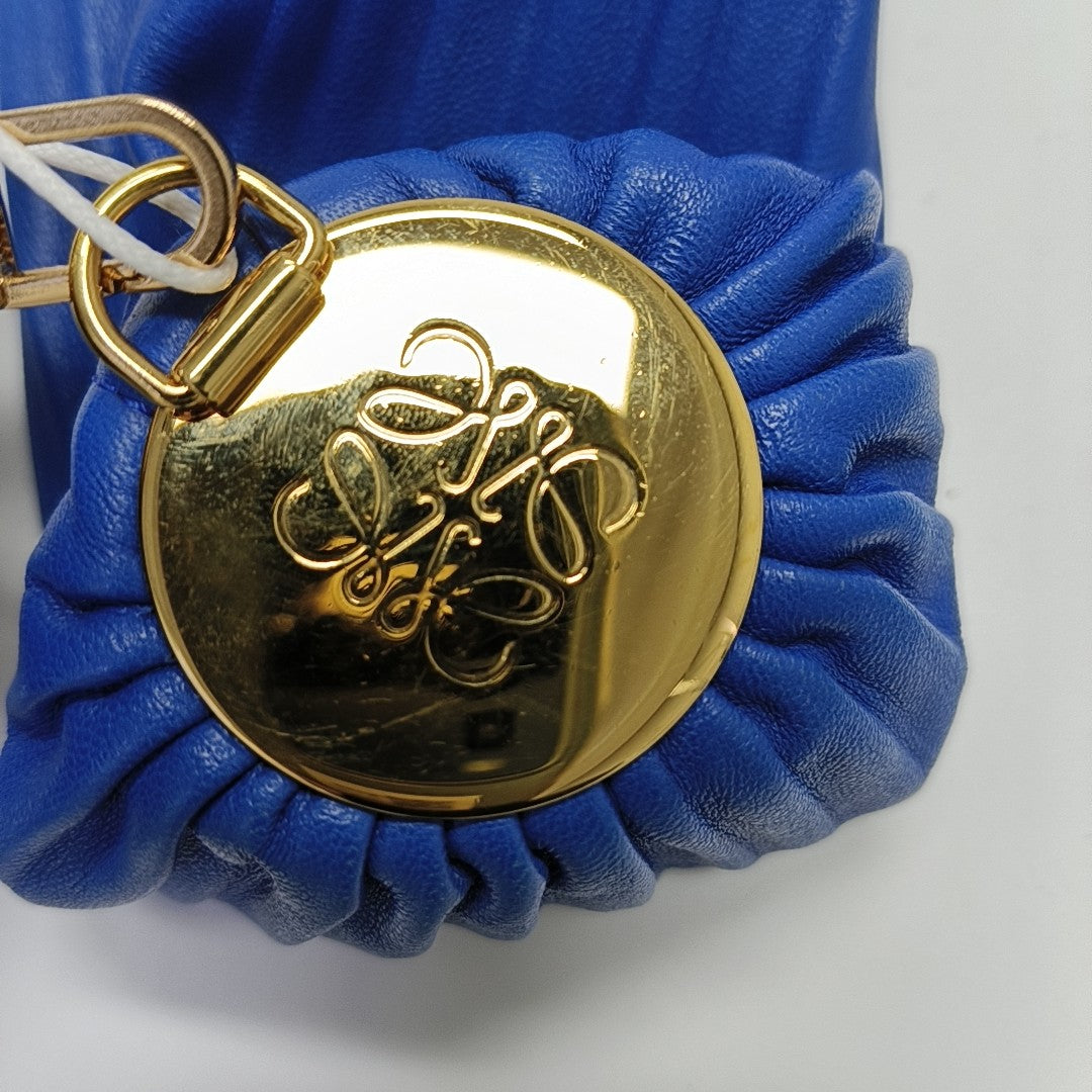 Bracelet Pouch Mini Lambskin Blue