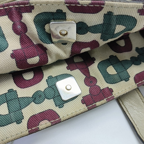 Monogram Calfskin Tote Bag Beige