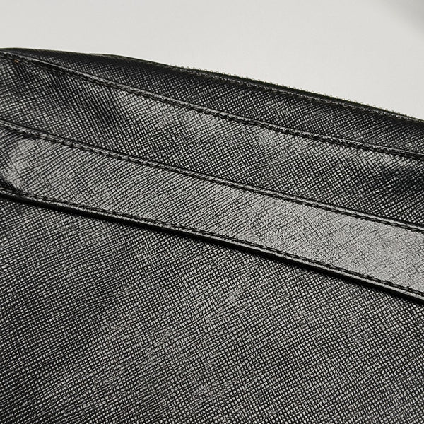 Saffiano Calfskin Clutch Black