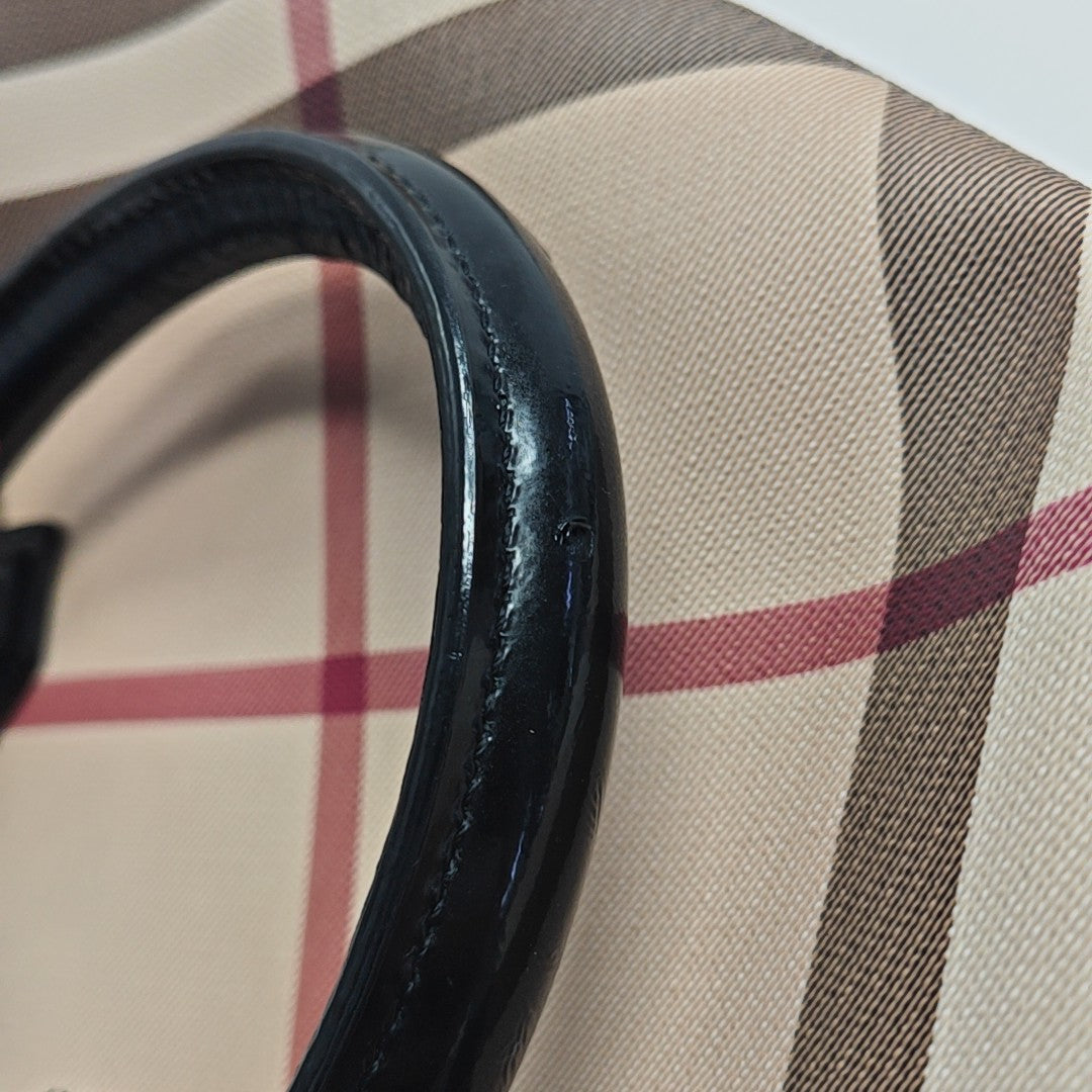 Coated Canvas Shoulder Bag Beige