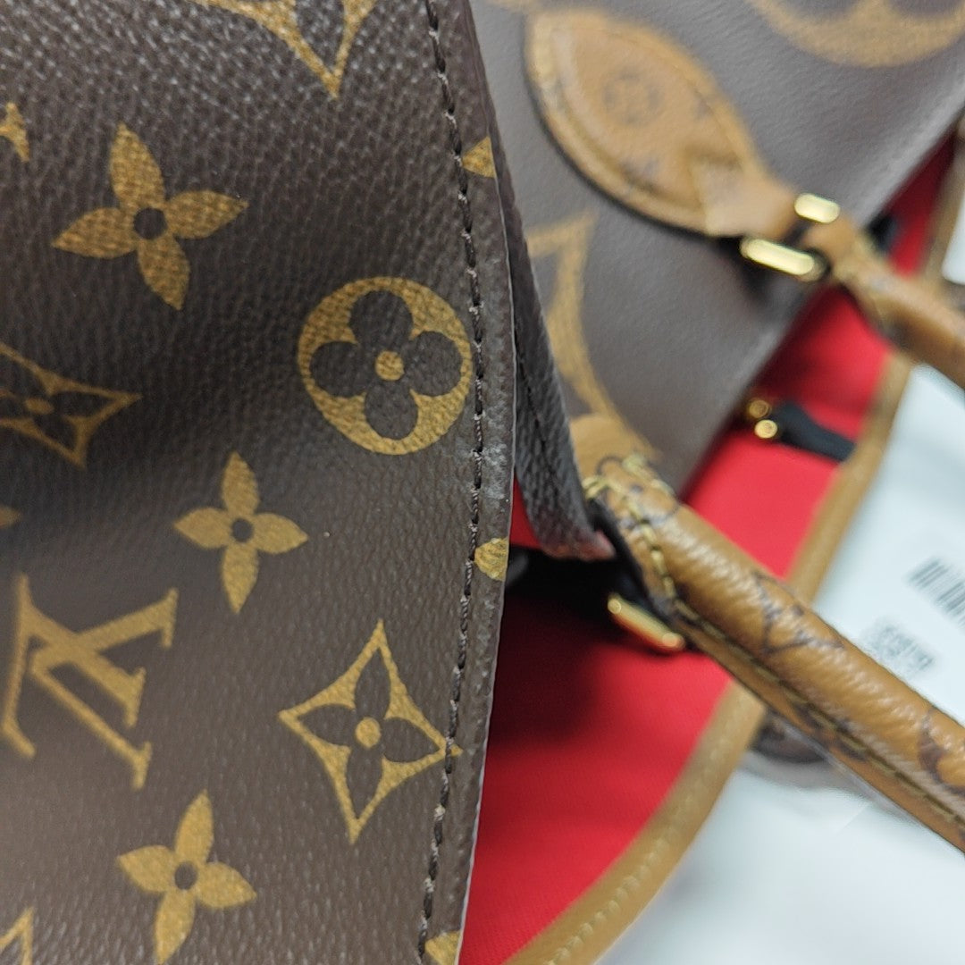 ONTHEGO GM Monogram Coated Canvas Brown