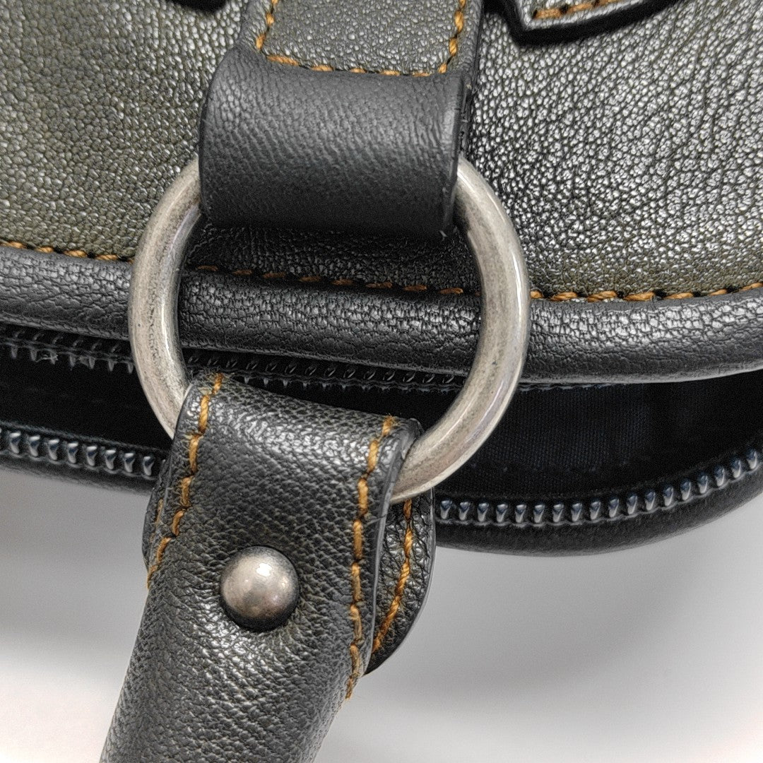 Oblique Canvas Top Handle Bag Beige