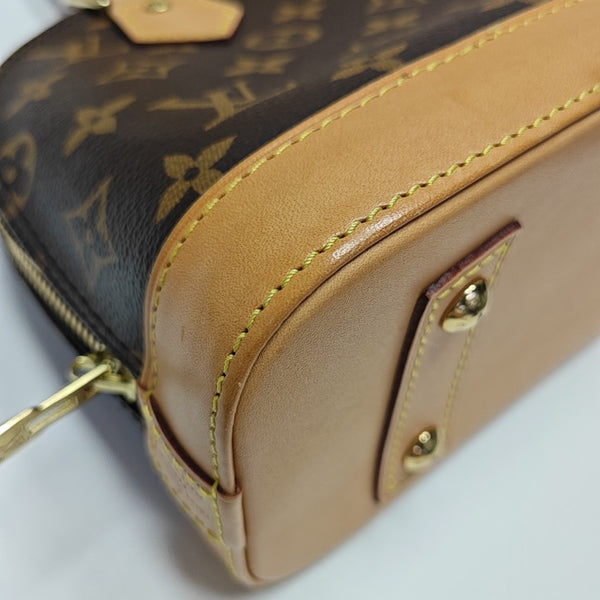 ALMA BB Monogram Coated Canvas Brown