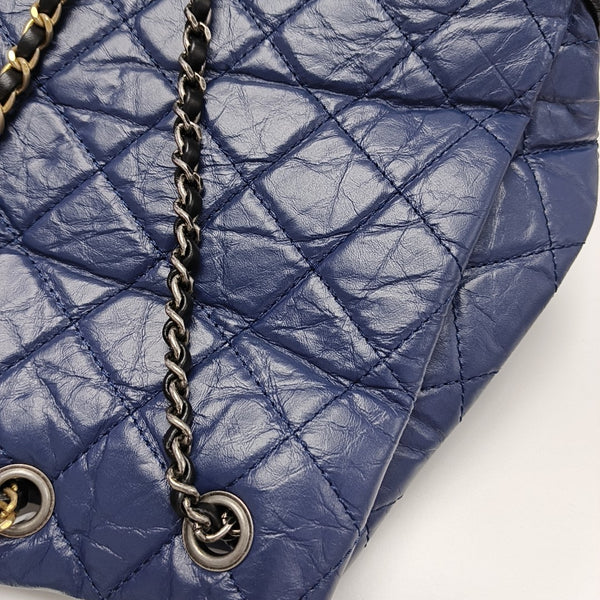 GABRIELLE Small Quilted Calfskin Blue