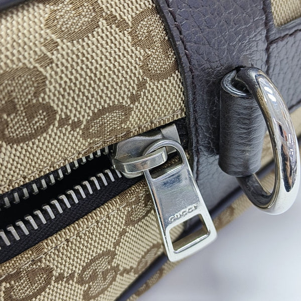 Monogram Canvas Shoulder Bag Brown