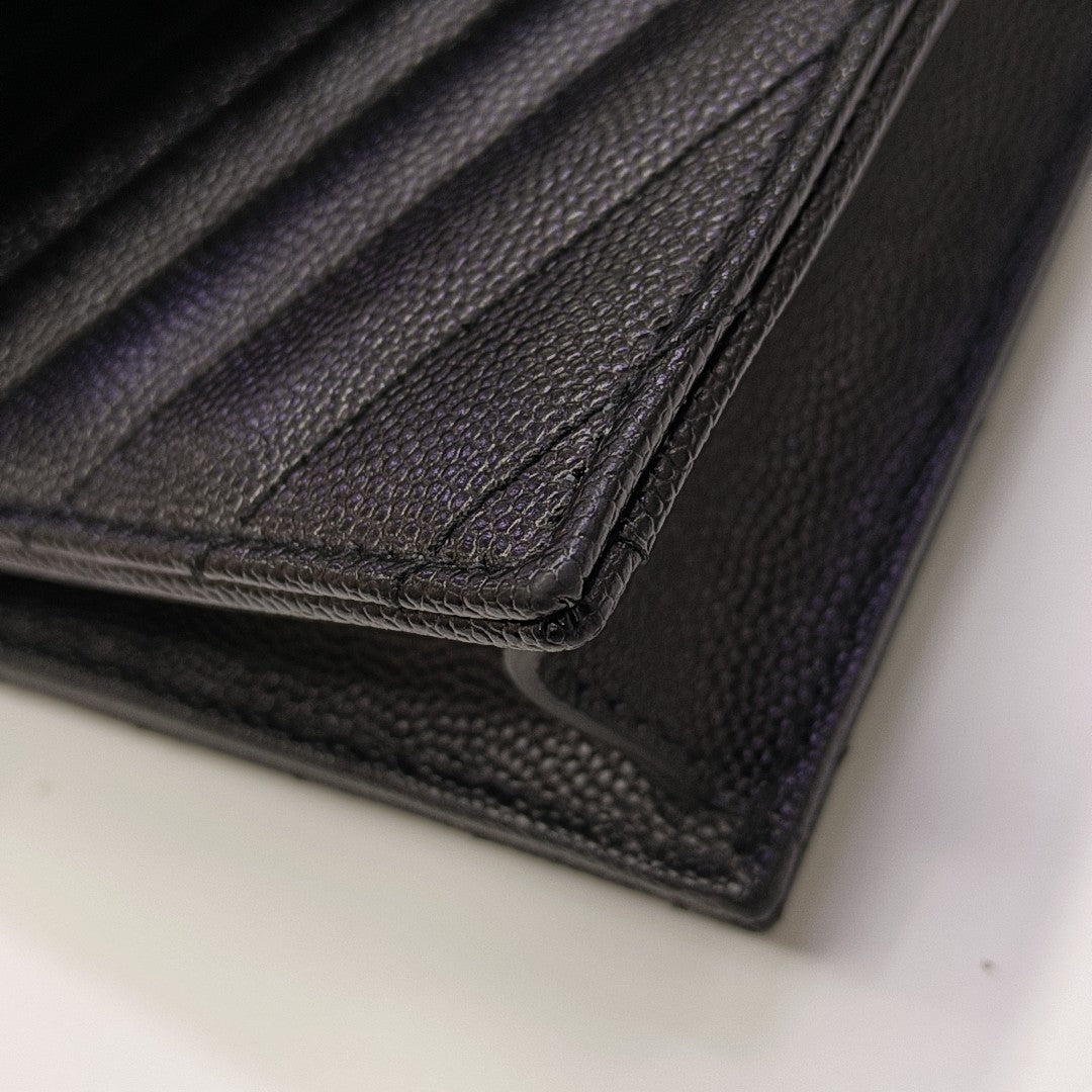 MONOGRAM Chevron Calfskin Black