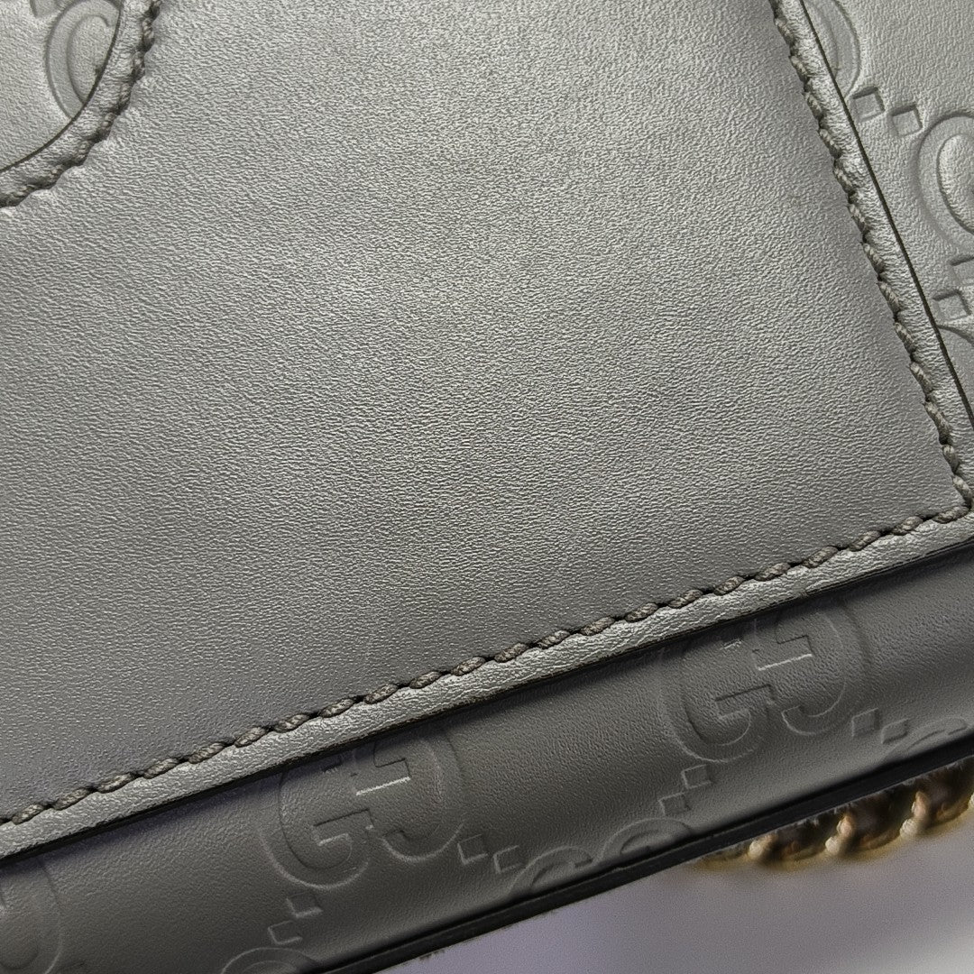Padlock Small Monogram Calfskin Gray