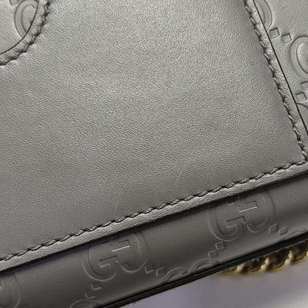Padlock Small Monogram Calfskin Gray