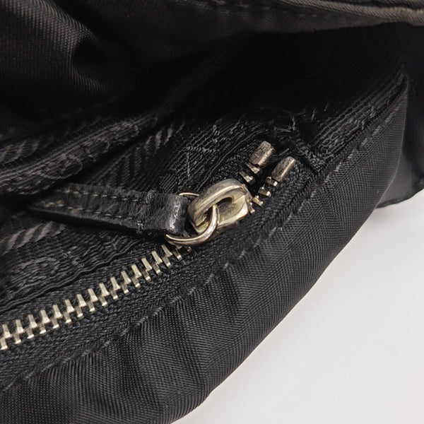 Nylon Top Handle Bag Black