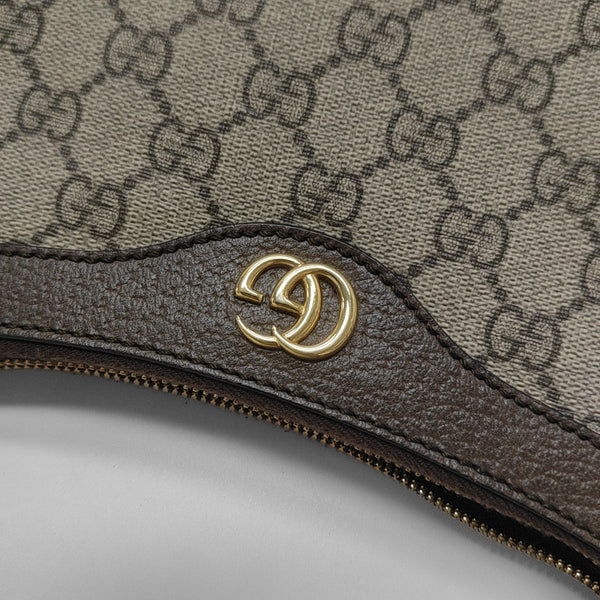 Ophidia Small Monogram Coated Canvas Brown