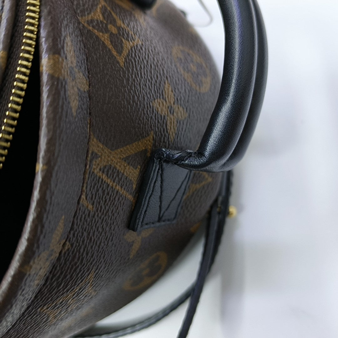 PALM SPRINGS Mini Monogram Coated Canvas Brown