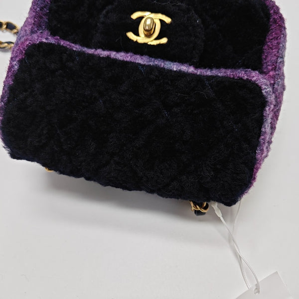 CLASSIC FLAP Mini Quilted Wool Black