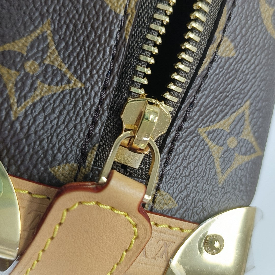 SIDE TRUNK MM Monogram Coated Canvas Brown