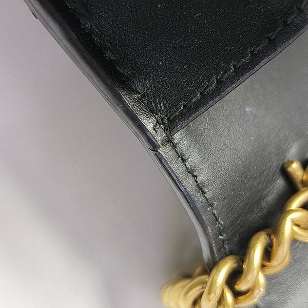 Monogram Calfskin Shoulder Bag Black