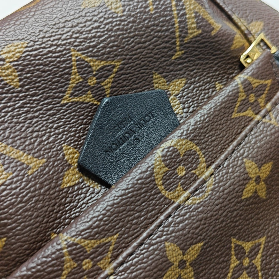 PALM SPRINGS Mini Monogram Coated Canvas Brown