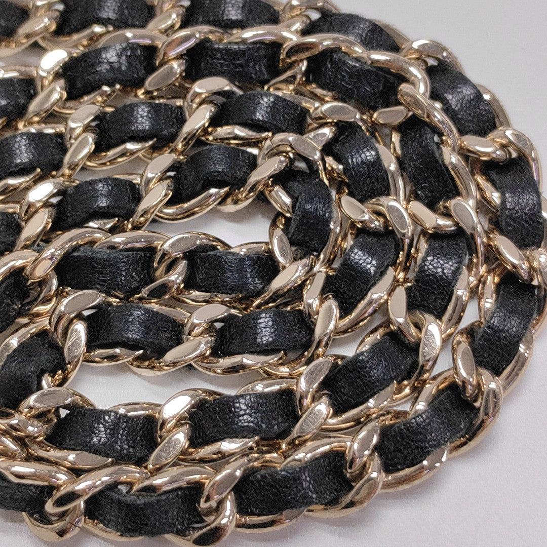 Quilted Lambskin Shoulder Bag Black